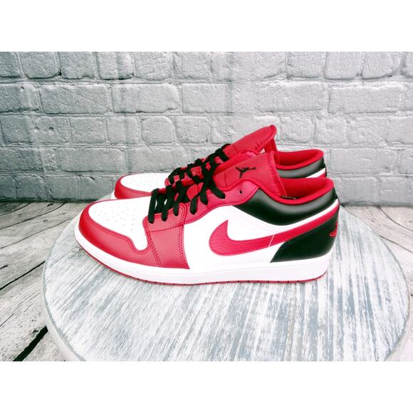 Nike Air Jordan 1 Low Reverse Black Toe Chicago White/Gym Red-Black	Men 12 NIB main image 8